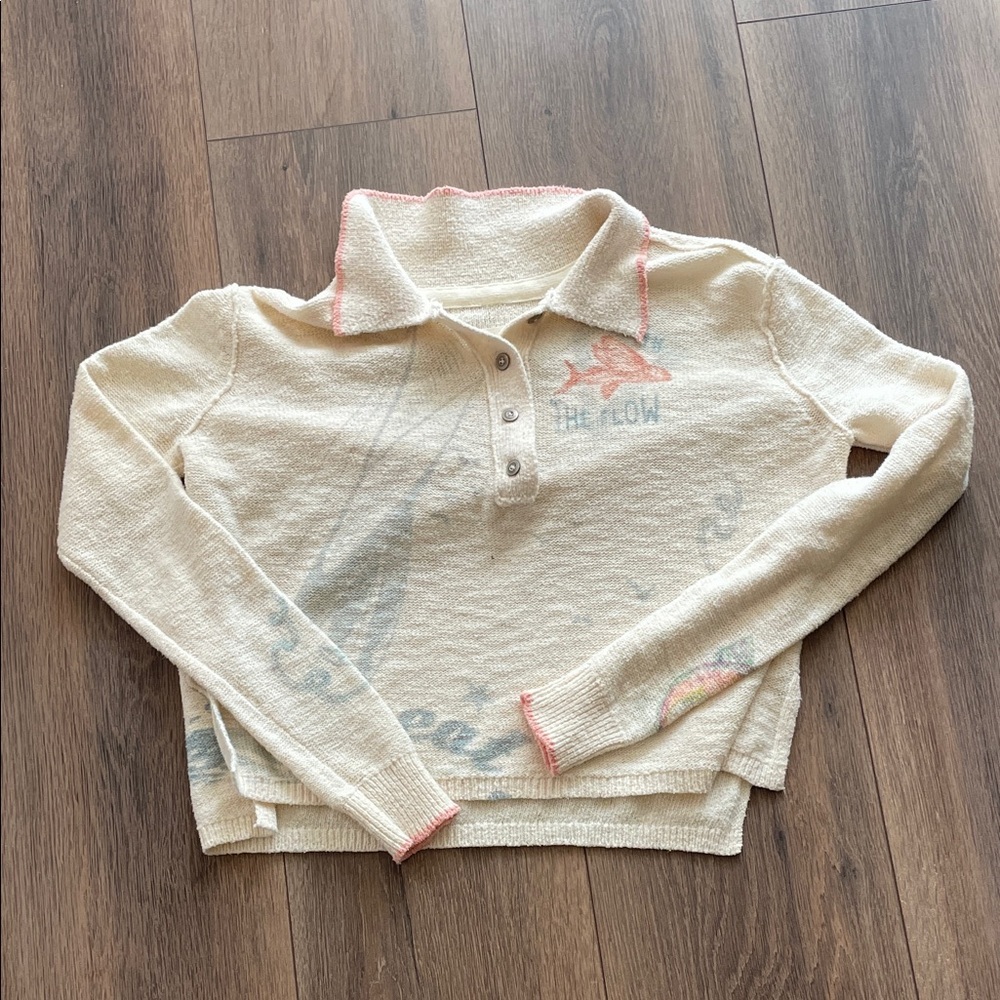 PILCRO Letterset Icon Polo Sweater - Picture 3 of 5